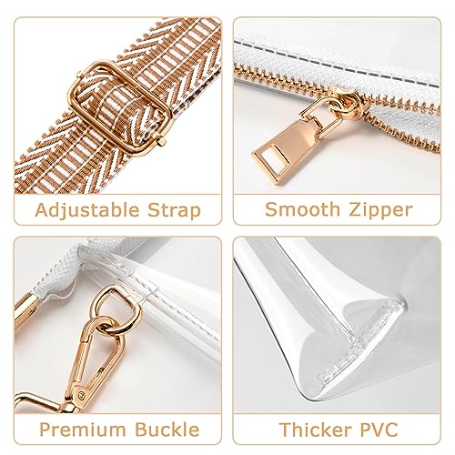 Clear Purse for Women - Stadium Approved + Clear Bag for Events with Zipper, Crossbody Bag for Concerts4