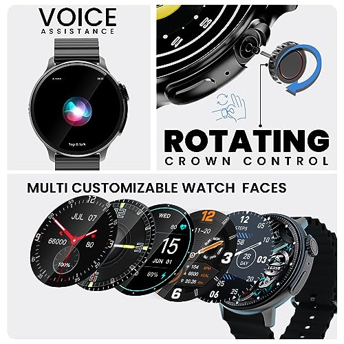 Image of CELLECOR A5 PRO DISC 1.52 inch HD Display- BT Calling Smartwatch, 500 NITS, AI Voice Assistant, with 120+ Sports Modes, SpO2, HR, IP68, Camera Control - Black