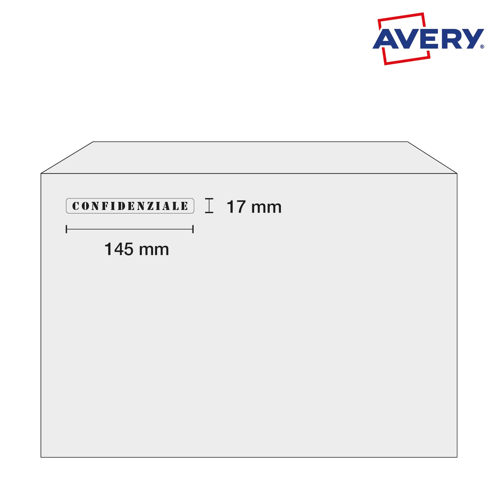 AVERY Etiquetas adhesivas de poliéster transparente, 100 hojas, rectangulares, formato 145x17 mm, 16 etiquetas para hoja, tamaño de hoja A4, adhesivo permanente para impresoras láser