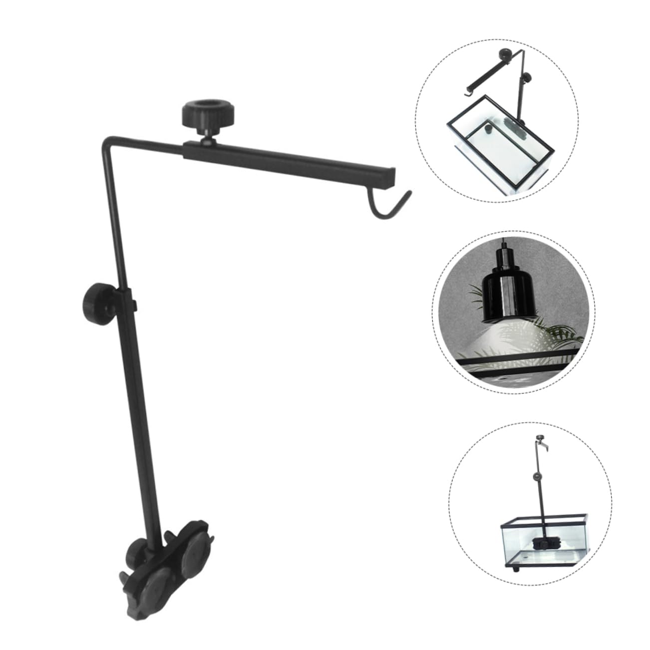 Abaodam Supporto Per Lampada Da Reptile Porta Lampada Per Tartarughe e Pesci Accessorio Per Terrario e Acquario Design Elegante e Resistente