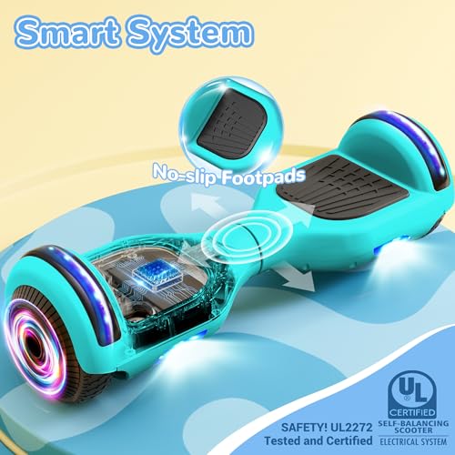 Image of SISIGAD Scooter, 6.5 inch Flash Wheels & Corlorful LED Lights, All for Girls Boys Kids Ages 6+
