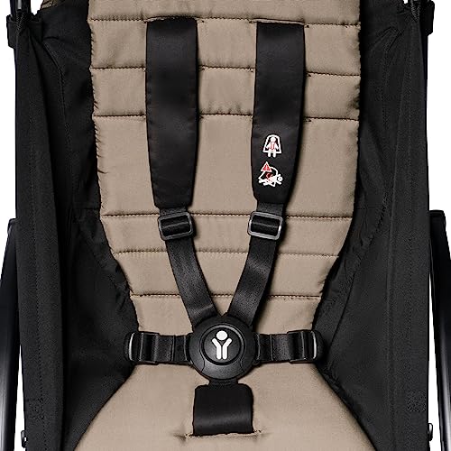 Image of BABYZEN YOYO Foldable Stroller - Includes Newborn Pack (Taupe), White Frame & 6+ Color Pack (Taupe) - Suitable for Newborn Up to 22 kg, Lightweight, Mattress, Canopy, Head Support & Foot Cover