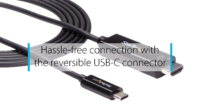 Amazon.com: StarTech.com 6ft (2m) USB C to HDMI Cable - 4K 60Hz