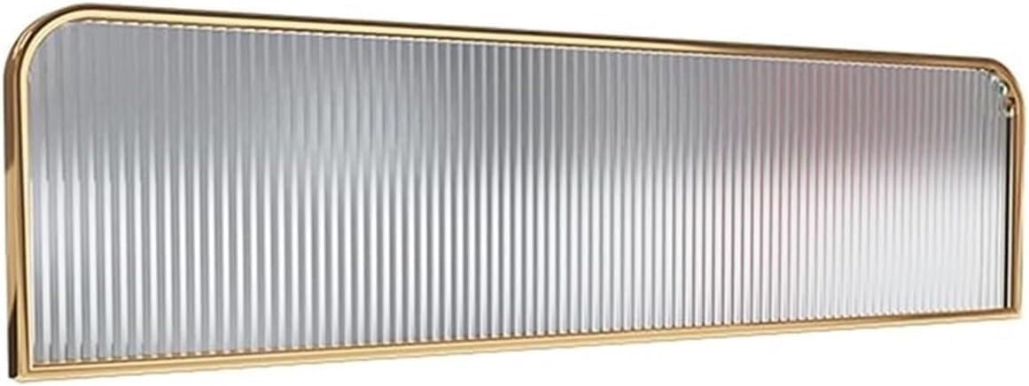 KLGFBDC Stainless Steel Glass Divider Panel for Dining Areas - Semi-Privacy Countertop Partition, Translucent Screen, Gold Finish, 30x70cm, Ideal for Home & Restaurant Use