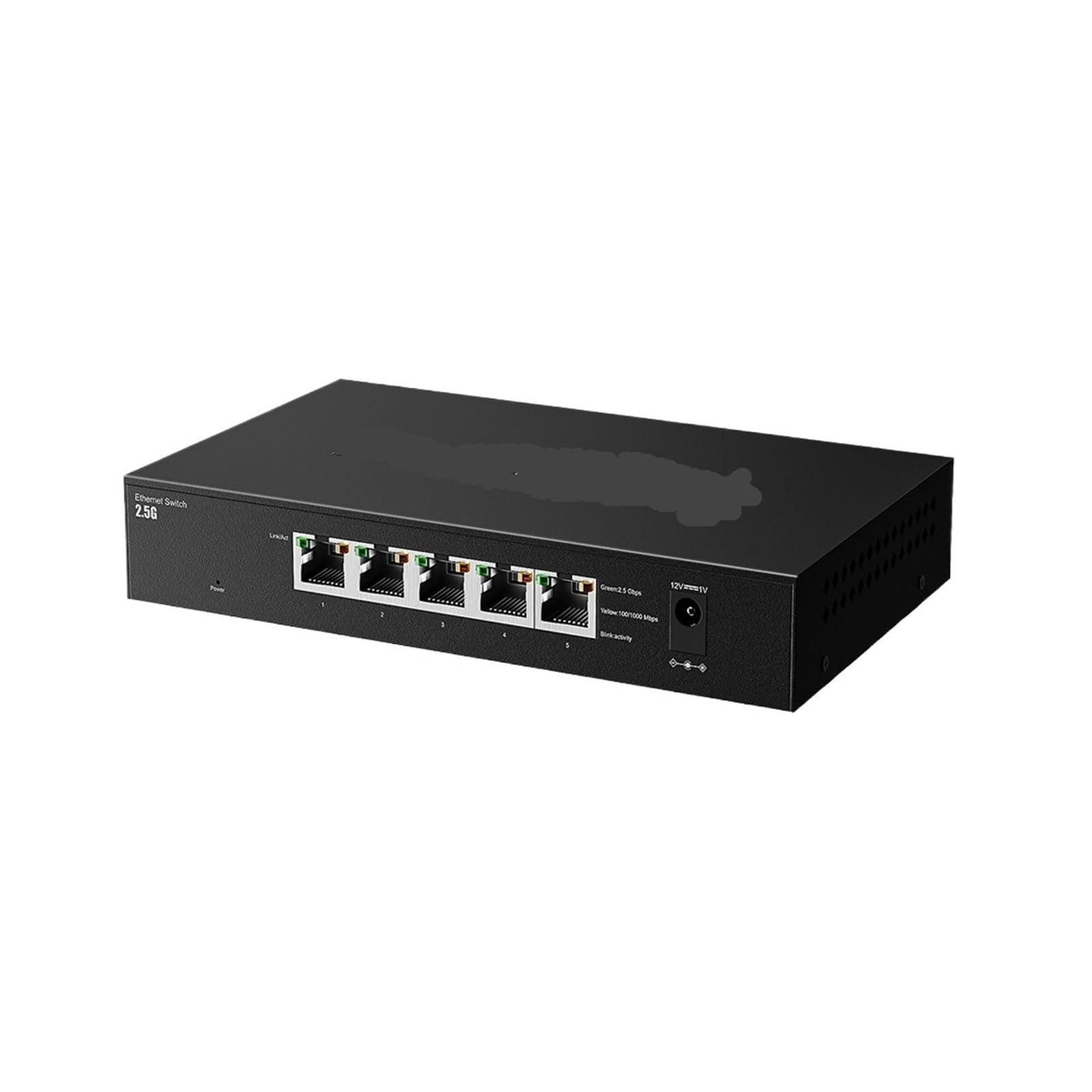 OSHZIKJII 2.5G Switch 5Port 2.5Gbe Ethernet Switch 2500Mbps Network Switch None P-O//E Unmanaged Network Splitter(Switch with A/*U Plug)
