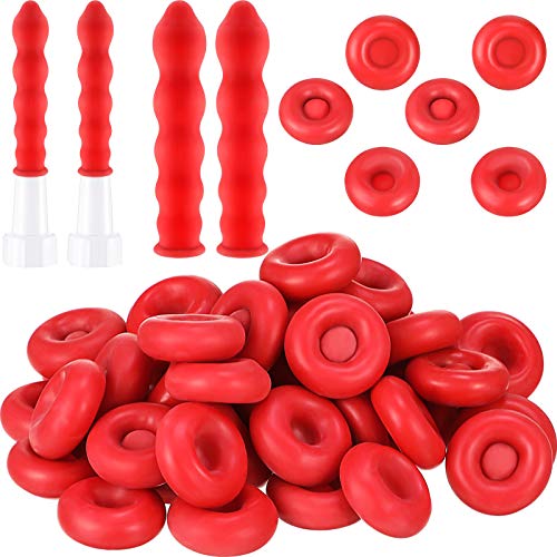 Zonon 35 Pieces Caulk Cap Caulk Saver Finishing Tool Tube Covers Tube Caps for Sealing and Preserving, Red