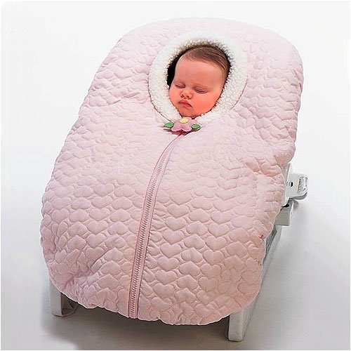 NOJO Baby Cover Up Baby Cover Up Pink Quilted w/ Flower