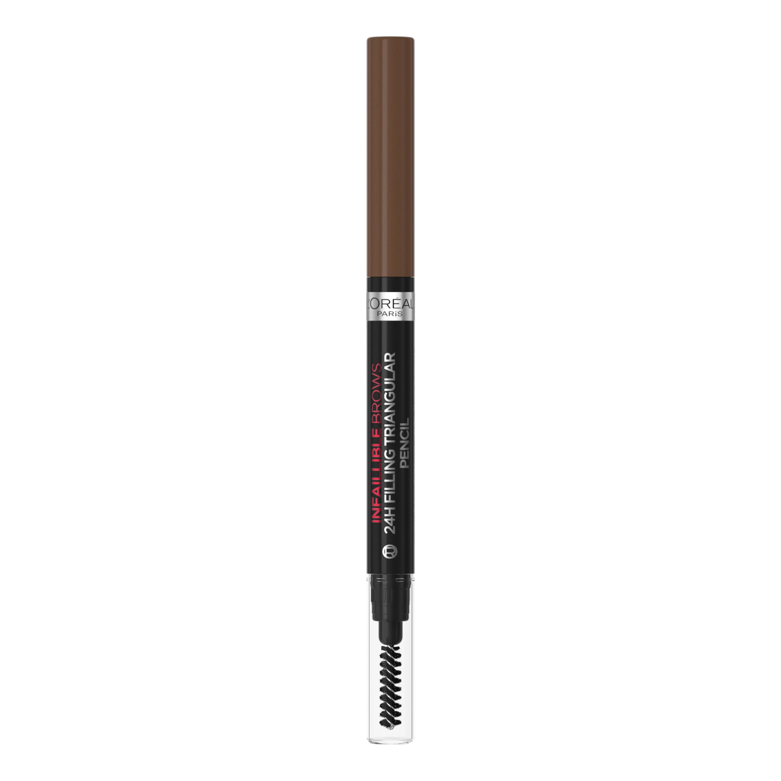 L'Oreal Paris Eyebrow Liner, Brow Filling Triangular Pencil, Natural Matte Finish, With Spoolie Brush, Up to 24H Wear, Infallible 24H, 5.23 Light Brunette