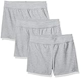 Hanes girls Jersey (Pack of 3) Shorts, Light Steel, Small US