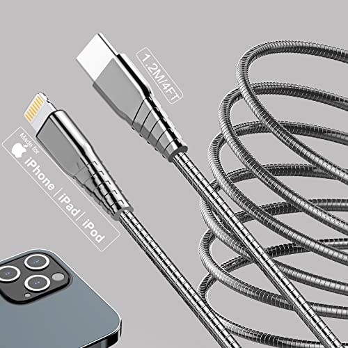 Mtakyi Apple Mfi Certified Iphone Charger Cord Metal Braided Usb-C Iphone Charging Cable 3.4Ft Type-C To Lighting Charging Cord Data & Charging Cord For Iphone 14/14 Puls/14 Pro Max/14 Pro/13/12/11/8 #TOP10