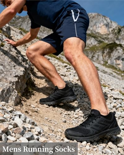 Mens Ankle Athletic Running Socks Low Cut Sports Cushioned Socks for Men 6 Pairs4