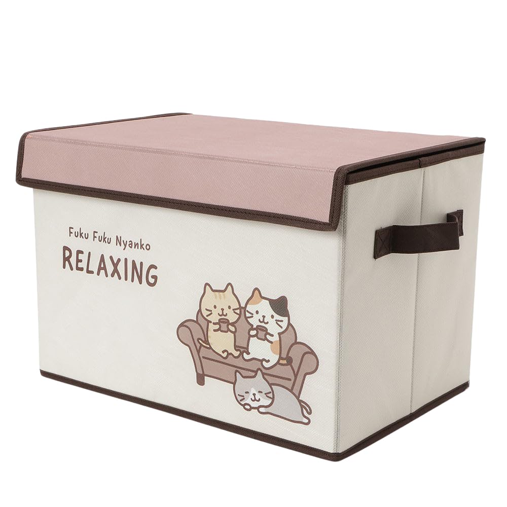 Amazon｜収納ボックス 猫 可愛い 蓋 取っ手付き ほこり防止 折りたたみ