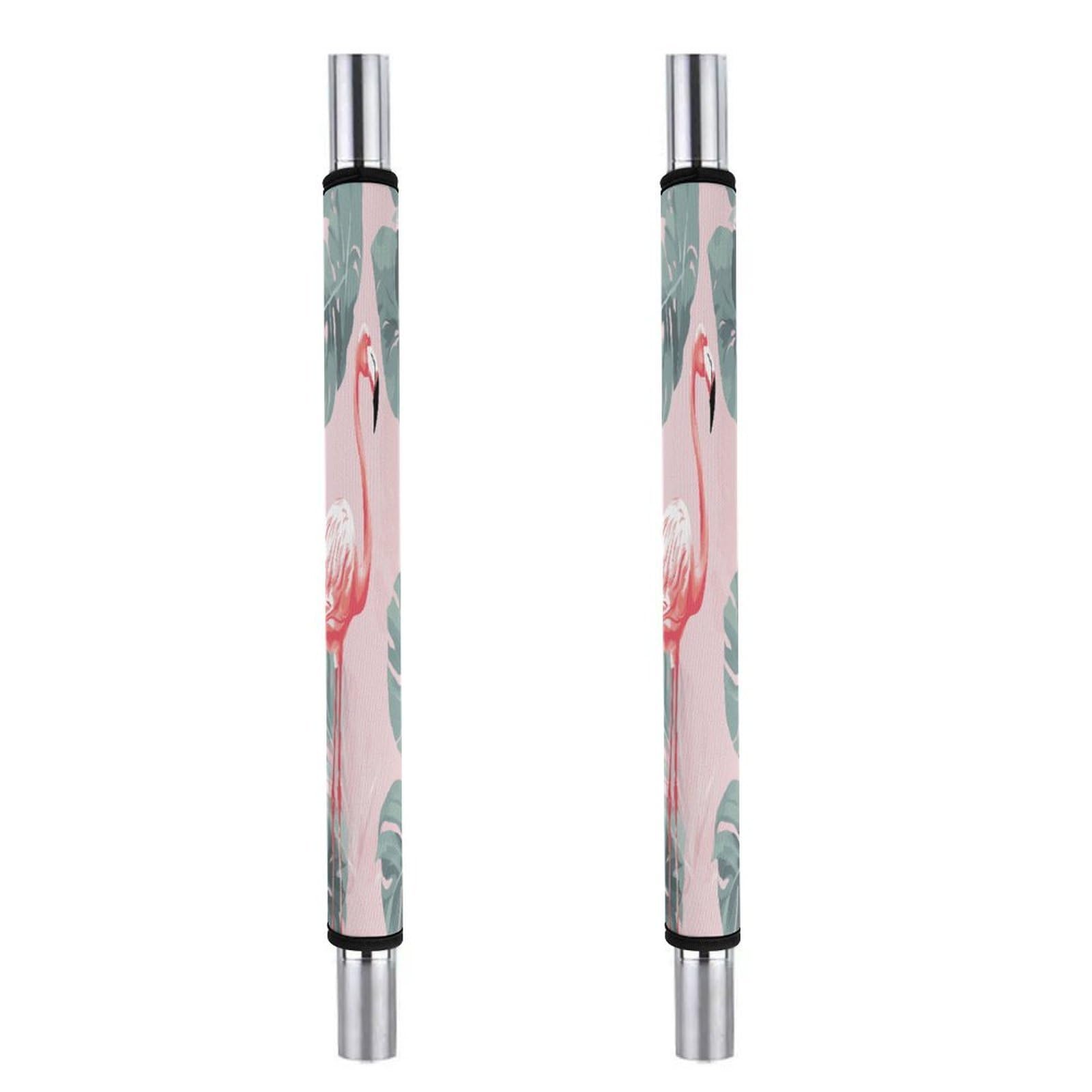 Adfgyerh Style Summer Flamingo Palm Leaves(1) Refrigerator Door Handle Covers 2 Pcs, Refrigerator Handle Covers Non-Slip Fridge Handle Covers For Oven Microwave Dishwasher Appliance Door Sleeves