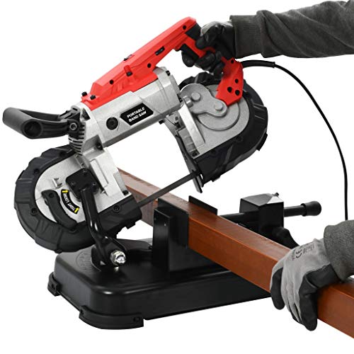 Festnight Bandsäge mit Ständer und Transportkoffer Elektrisch Metallbandsäge Eisensäge Metallsäge Kappsäge Tischsäge Säge Stahl – Bild 4