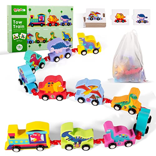 Bino Holzeisenbahn-Set Mit 19 Teilen – Für Kinder Ab 3 Jahre, Kompatibel Mit Gängigen Systemen, Maße 46,5x26x6 Cm