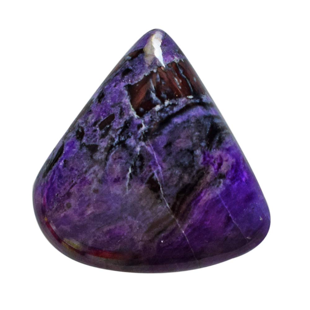 SilverO South African Natural Purple Sugilite Pear Cabochon Size 19x18x3.5 MM Pendant Jewellery Making Gemstone It Establish Peace of Mind and Emotional Healing, Gemstone, purple--sugilite