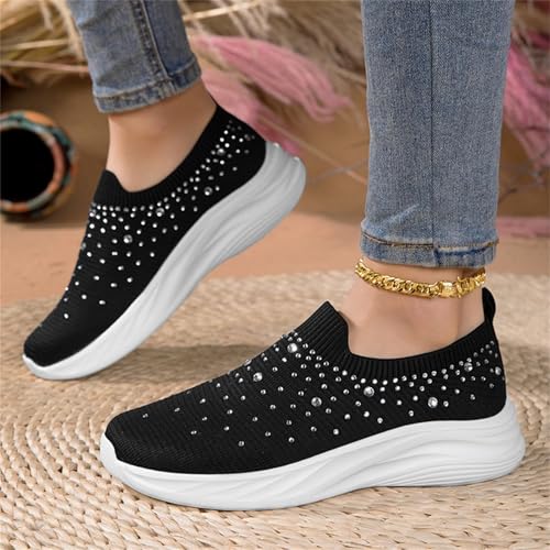 Chaussures de marche légères et respirantes avec strass pour soulager les pieds - 2