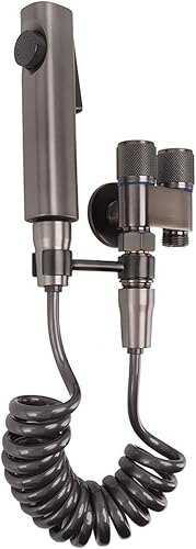 Pulverizador de bidé de mano para inodoro, accesorio de rociador de acero inoxidable para lavado femenino y doble interruptor, accesorio de bidé de