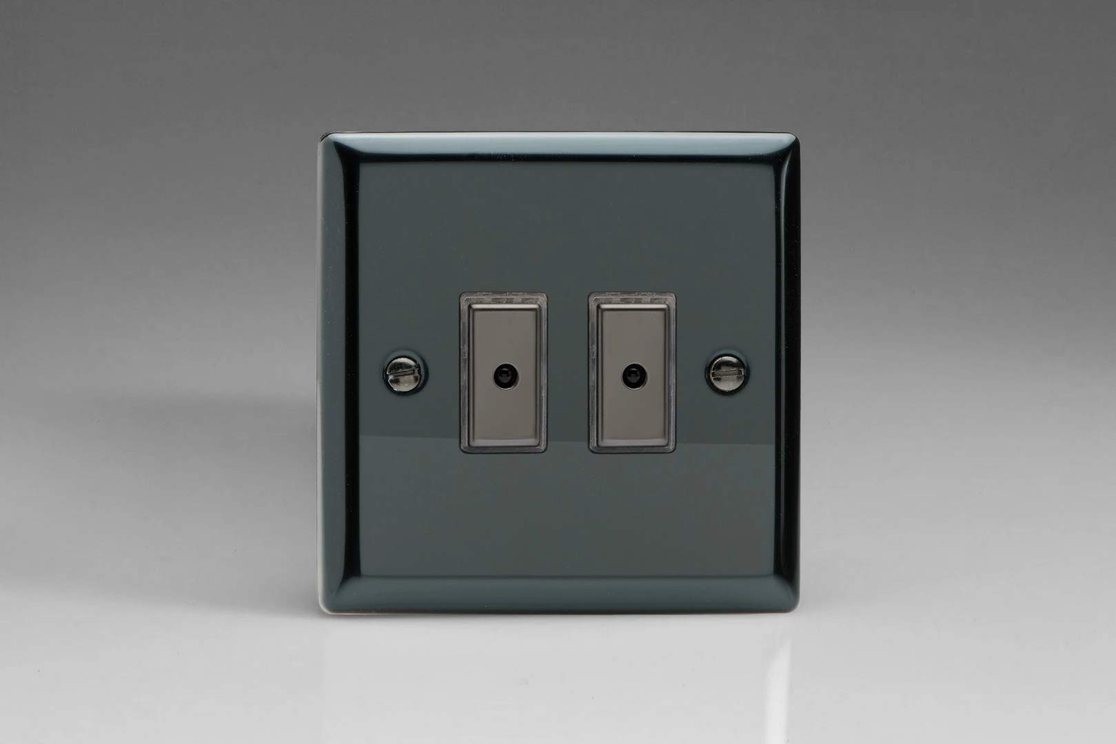 Varilight 2-Gang 1-Way Remote/Tactile Touch Control Master LED Dimmer 2 x 0-100W (Max 10 LEDs) Iridium JIE102