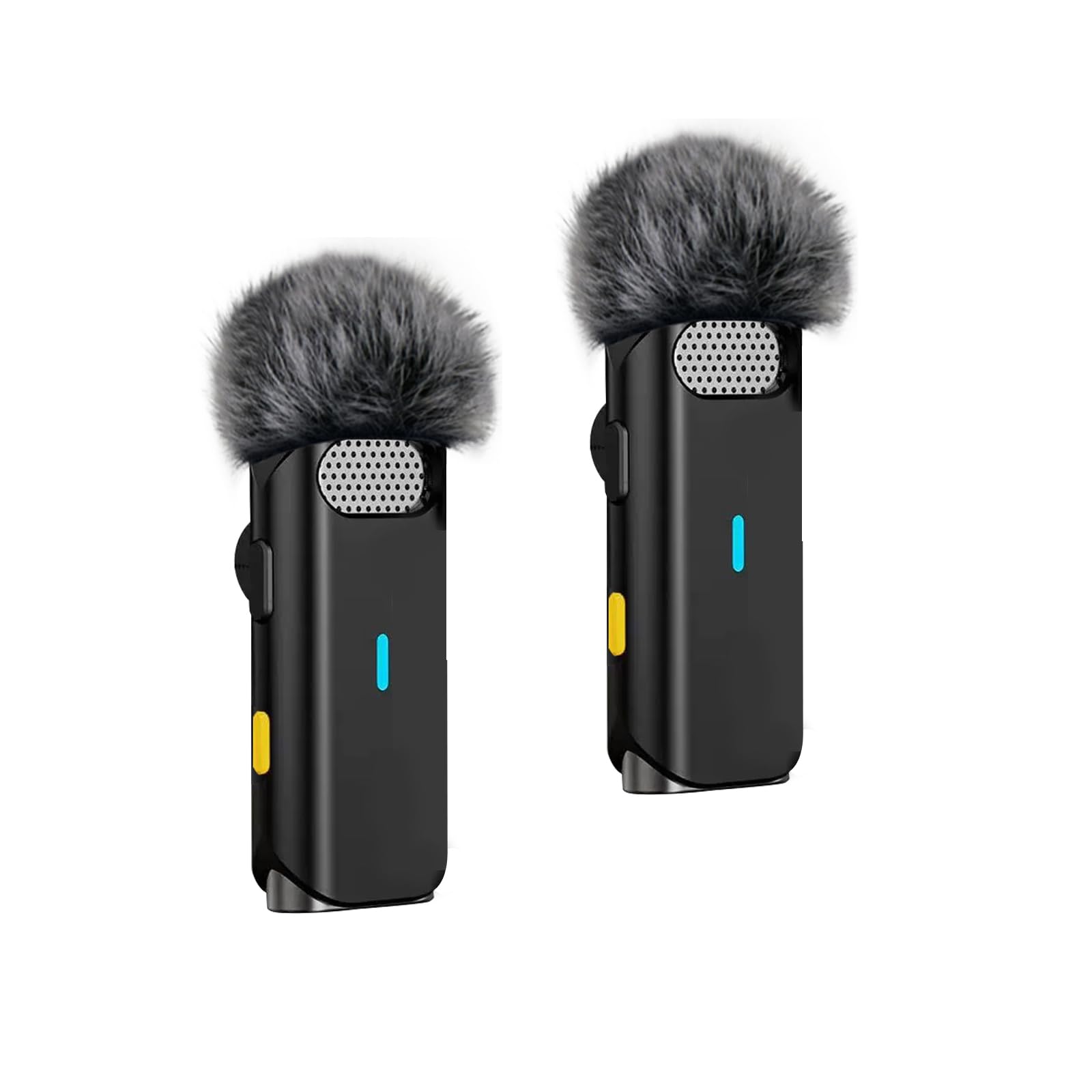 2-Pack Windscreens Fit for Hollyland Lark M1,Charcoal Gray Wind Muffler Covers for Noise Reduction, Charcoal Gray Fur Deadcat Windjammer for Lark M1 Lavalier Microphone - Black