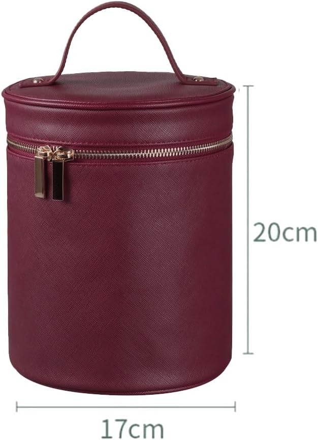 Bucket makeup bag with large capacity and mirrors cylinder storage box, portable washing image 2