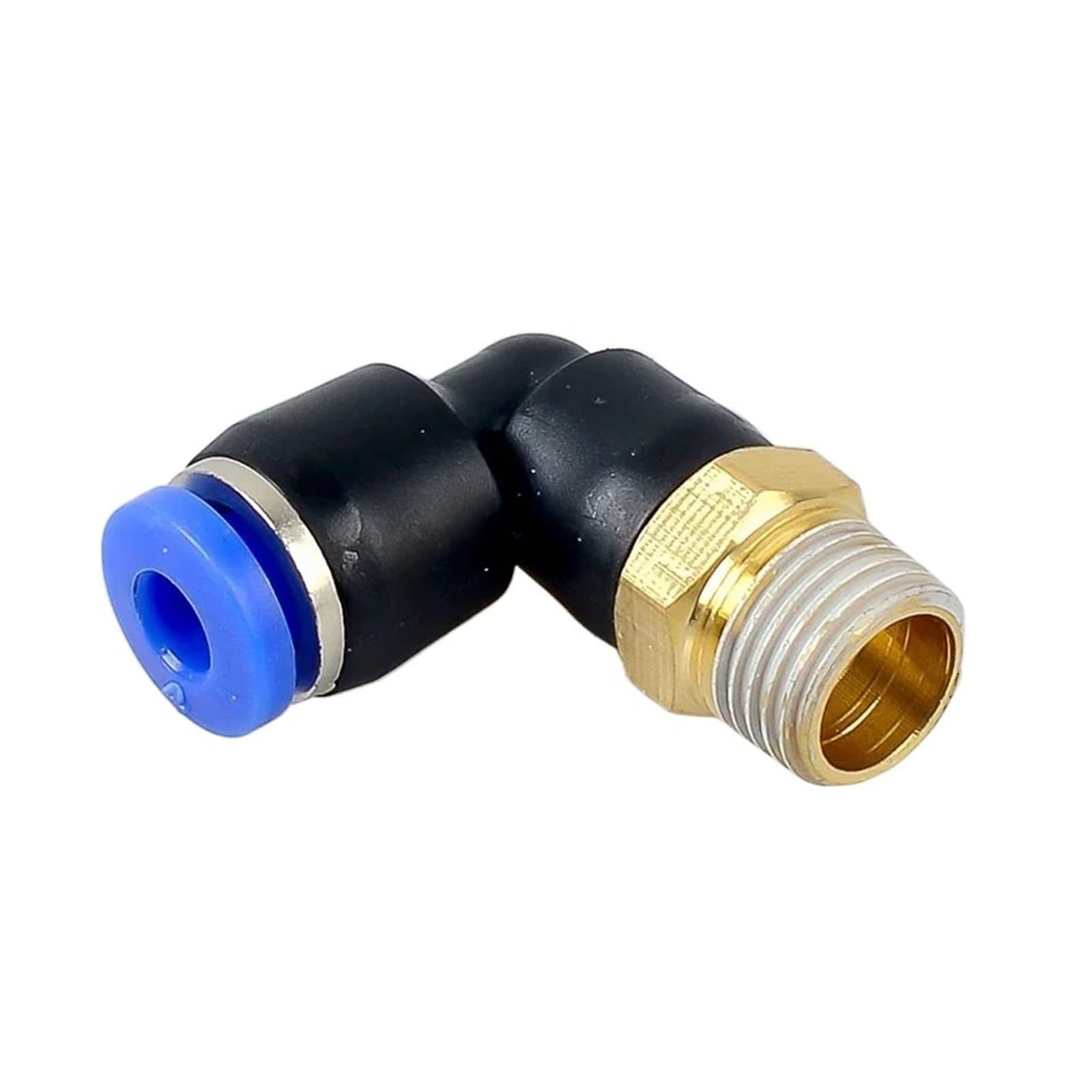 Qxyslhkc Men's Pl8-01 Pl Pneumatic Connector 4Mm-12Mm Hose Od 1/8 "1/4" 3/8 "1/2" Pneumatic Thread Tube Elbow Connector Tube Air Push In Mount(,30Pcs)