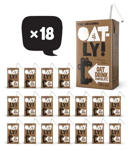 Oatly Chocolate Oat Drink Carton 18 x 250ml (with paper straw)