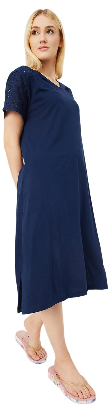 MaxWomen Cotton Calf Length Night Gown-image-26