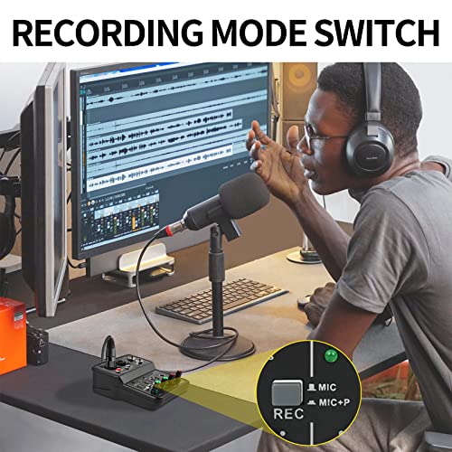 Xtuga Usb Audio Interface+48V Phantom Power With 3.55M Microphone Jack,2I2 Audio Interface For Recording Podcasting And Streaming Ultra-Low Latency Plug&Play Noise-Free Xlr Audio Interface #TOP3