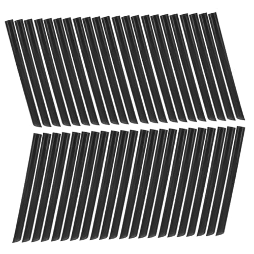 Pitillos negros desechables 19 cm 100 pcs miniatura 1