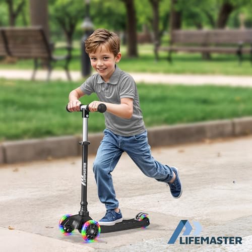 image for Lifemaster Kids Scooter – Children and Toddler 3 Wheel Kick Scooter 