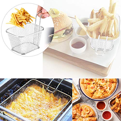 Xumier 2-delig Frietenrek Kegel Snack Display Rek Frieten Set + Mini Frieten Mand Metalen Draadmand Voor Gezinnen, Restaurants, Cafés, Bars, Snackbars, Bruiloften, Feestjes - Image 6
