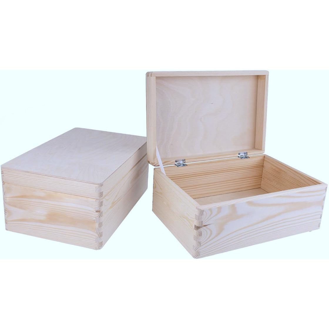 minimutz Erinnerungsbox Baby - Personalisiert mit Name - Erinnerungsbox mit Regenbogen Sterne und Gravur - Holzbox mit Deckel L (40x30x13,5 cm)