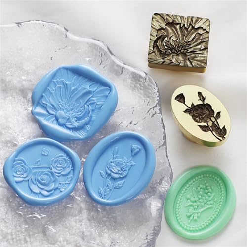Matrice de tampon de cire fleurs fantômes texturées gravée avec précision - 5