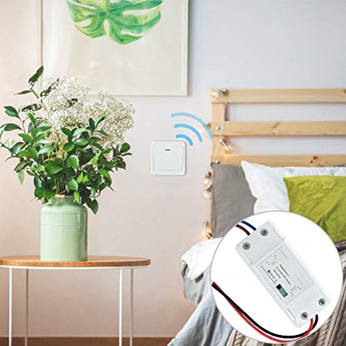 Wireless Lights Switch, Smart Wireless Remote Control Switch & Receiver, Wall Swithches with No Wiring - Image 3