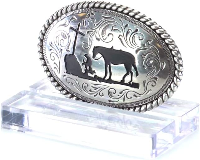 Nocona Boots Boys Kid s MF Cowboy Prayer Buckle Silver