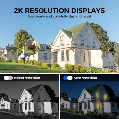 Image of LITYMOL 4G LTE Cellular Security Camera, 2K Outdoor Camera Wireless with 360 View, Color Night Vision, AI Detection, 2-Way Audio, Spotlight Siren Alarm, SD /Cloud Storage