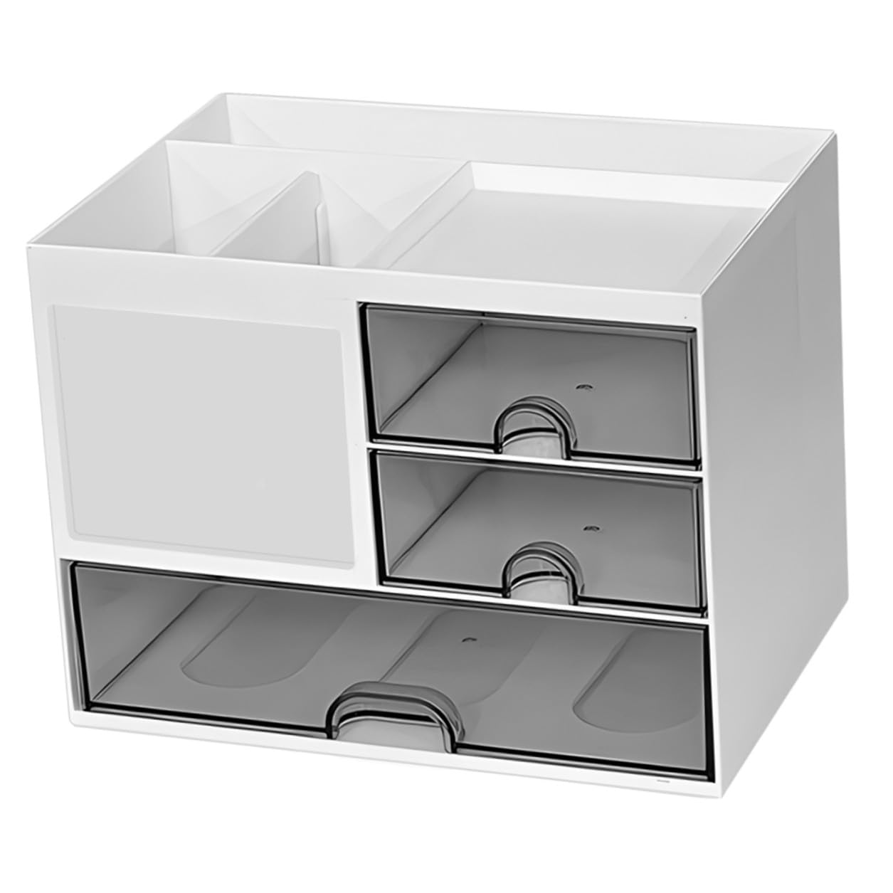 Organizador de Escritorio con Transparentes Apilables Caja de Almacenamiento Multiusos para Oficina y Maquillaje Práctico Organizador para Hogar y Estudio