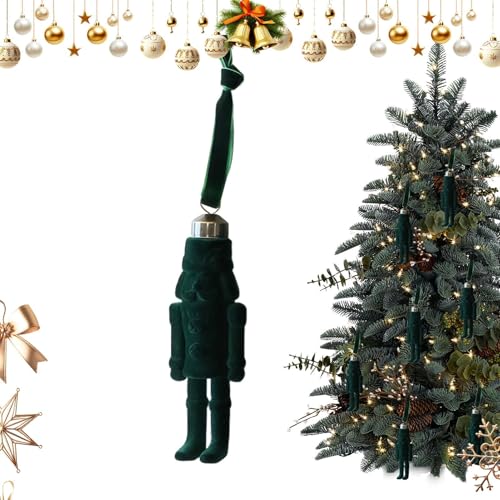 Liakyunf Ornamento Schiaccianoci | Oggetti da Collezione Flockati - Figurina Dello Schiaccianoci | Per Casa Soggiorno Porta D'Ingresso Interno Auto Per Foto Natalizie