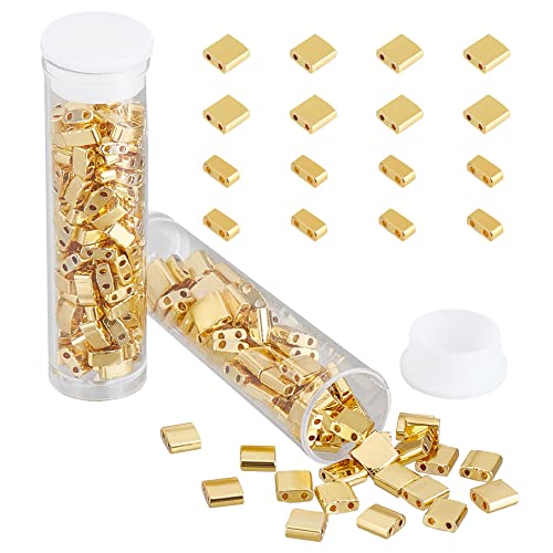 NBEADS 226 Pcs 2-Hole Tila and Half Tila Glass Seed Spacer