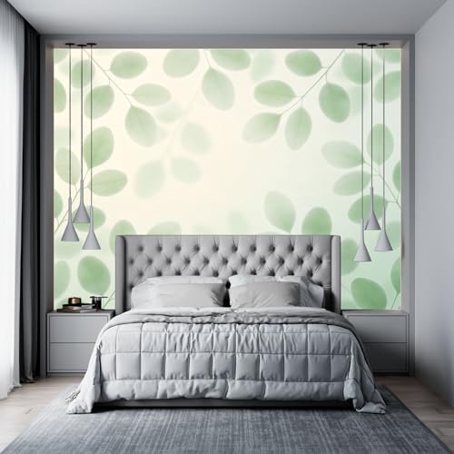 Papier peint intissé forêt 500 cm x mural beige et vert