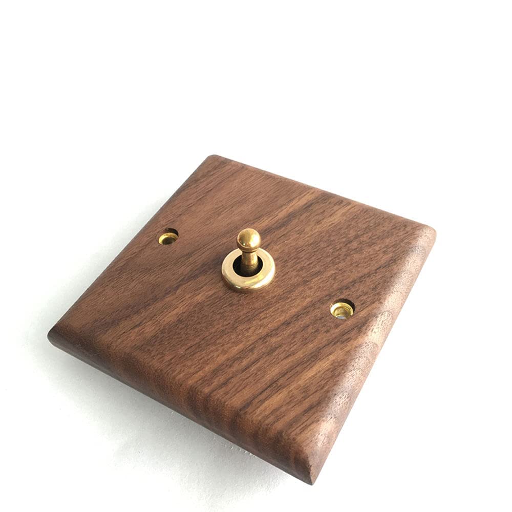 Interruptor de palanca de control de madera para paredes modernas 6