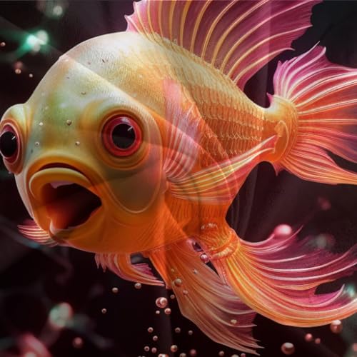 Parure de lit microfibre 200x200 poisson tropical avec housse zippée