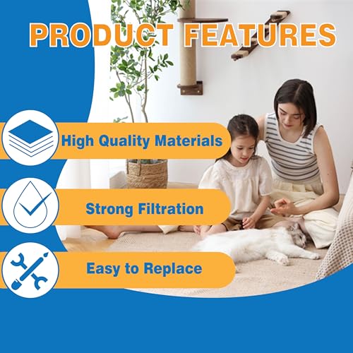 IVTCTV 8 Pack Filter Replacement Compatible with Catit Airsift Jumbo/Regular/Smartsift Box, Dual Action Filter to Keep Catit Litter Box Fresh Smell，Cat Litter Box Filters Pads Replacement - Thumbnail 6