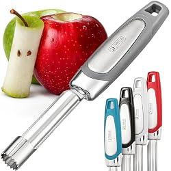 Orblue Apple Corer Tool, Heavy Duty Stainless Steel Fruit Core Extractor | Dishwasher Safe, Ergonomic Handle, Sharp Serrated Blade, Comfortable Grip, Cores in Seconds, Food-Grade Steel, Gray