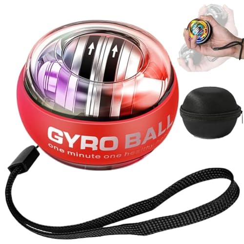 Wrist Ball Torque Hand Exerciser, Gyro Wrist Trainer Ball for Strength, Forearm and Grip Workout Equipment, Gyroscopic Powerball Exerciser for Seniors, Hand Training Device for Fitness