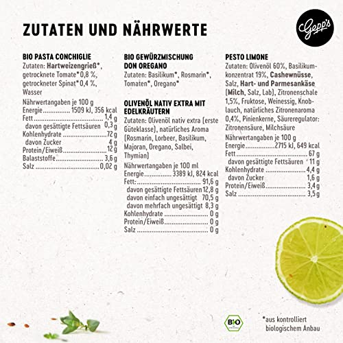 Gepp’s Feinkost Little Italy Geschenkbox I Geschenkkorb gefüllt mit hausgemachter BIO Pasta & feinsten italienischen Spezialitäten I Gourmet Italien Geschenkidee zum Geburtstag für Männer & Frauen - 7