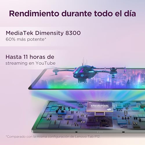 Lenovo Idea Tab Pro – Tablet 12.7" 3K Edición Matte (MediaTek Dimensity 8300, 8 GB RAM, 128 GB UFS 3.1,144 Hz, Wi-Fi 6E, Bluetooth 5.3, Android 14) Gris Luna - Incluye Tab Pen Plus - imagen 12