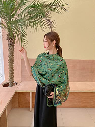 K-Elewon Silk Scarf Head scarf Fashion Scarves Long Lightweight Sunscreen Shawls for Women3