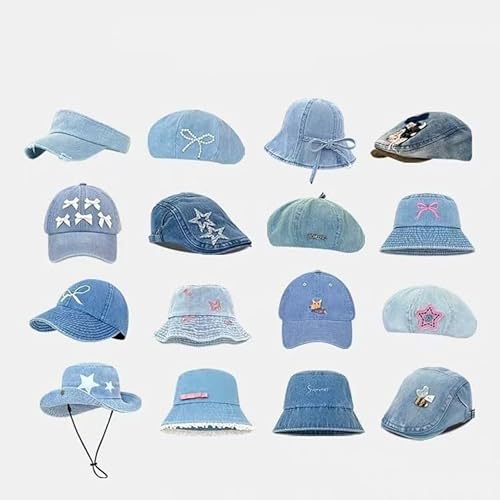ZIIVIEVS Japanese Retro Cowboy Hat for Women Versatile Summer Fisherman Beret Baseball Cap(Color28)